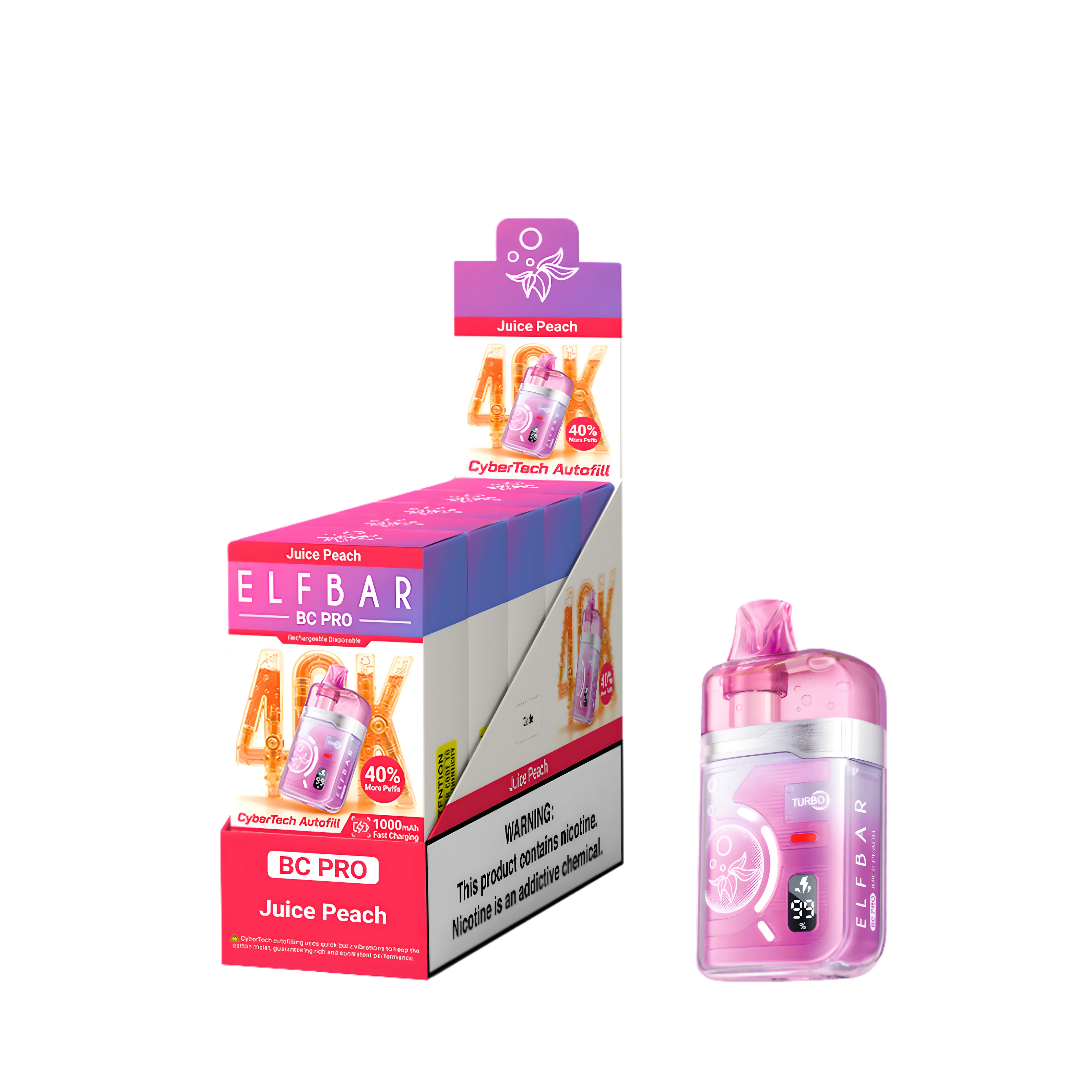 Elf Bar BC40000 Pro Juice Peach 5% – termékkép