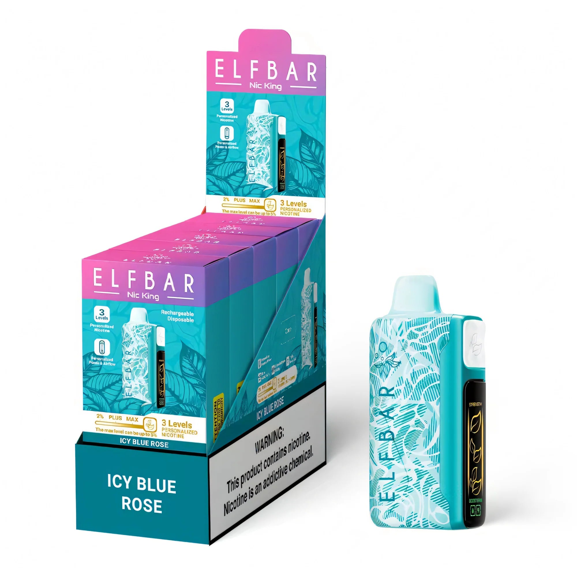 ELF BAR Nicotine King 40000 Icy Blue Rose – termékkép