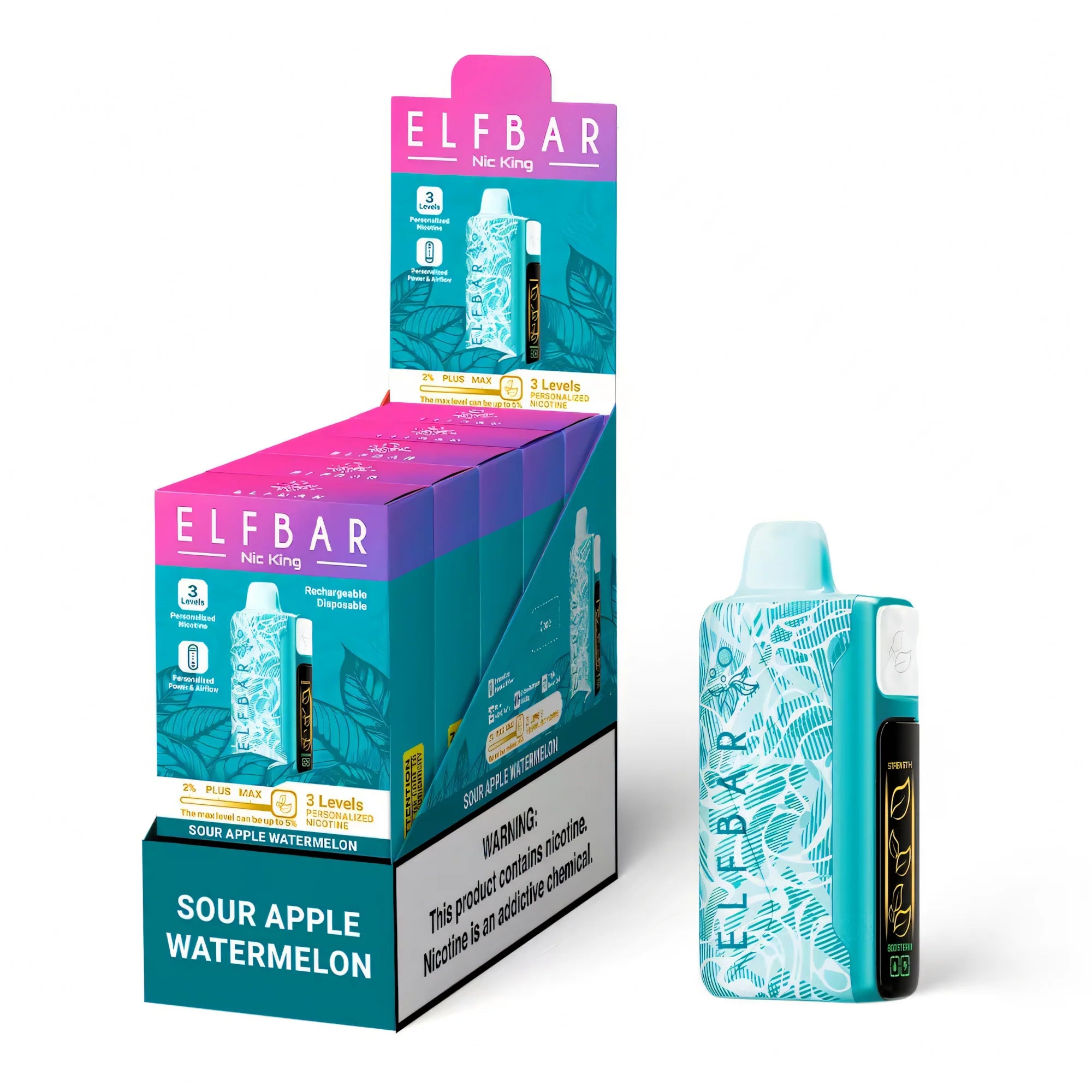 ELF BAR Nicotine King 40000 Sour Apple Watermelon – termékkép