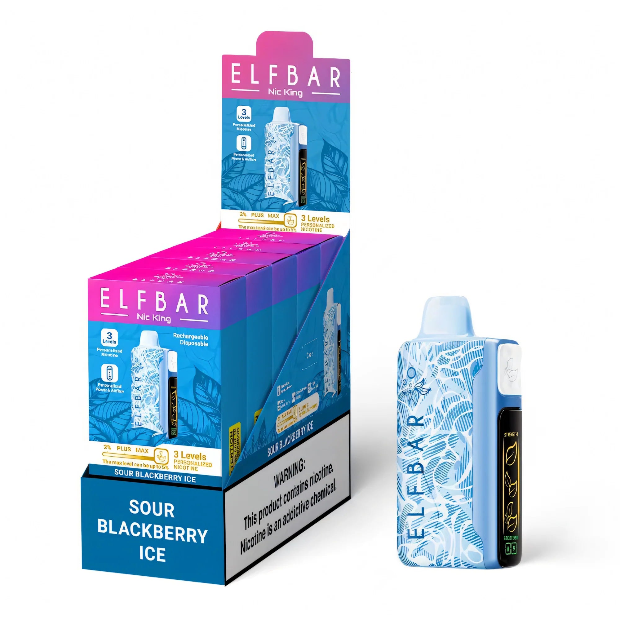 ELF BAR Nicotine King 40000 Sour Blackberry Ice – termékkép