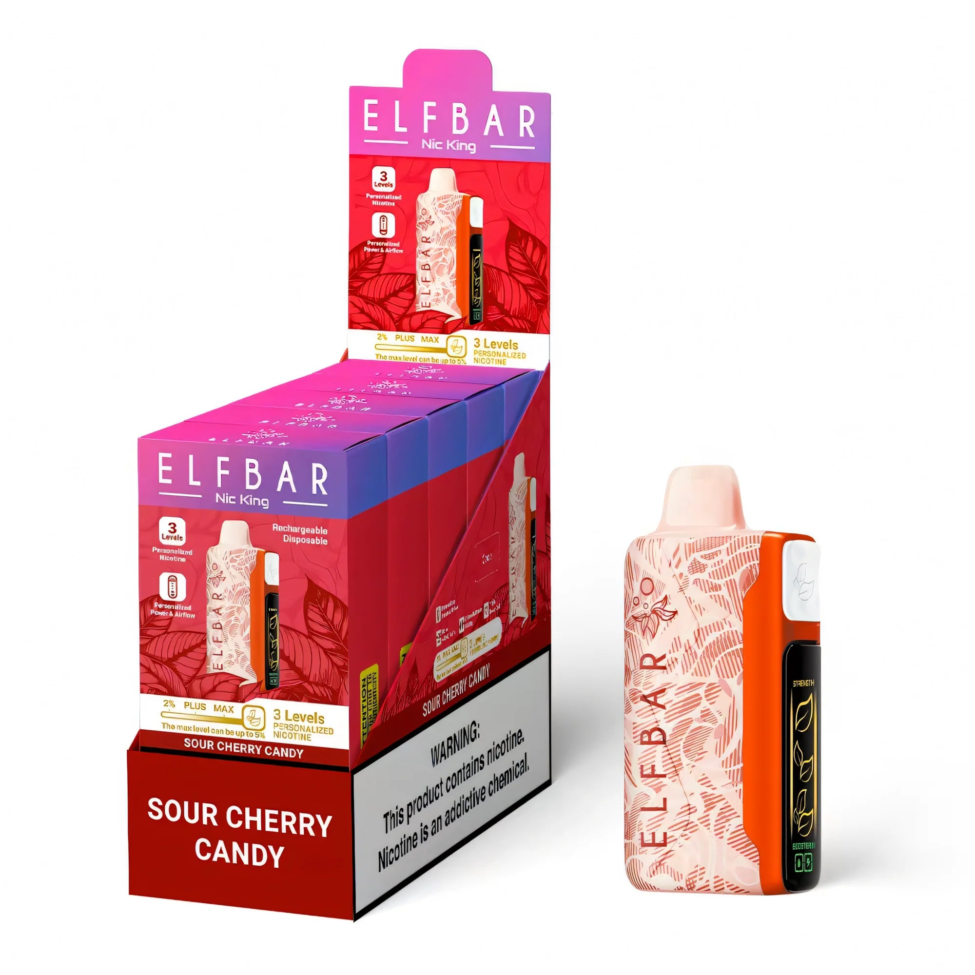 ELF BAR Nicotine King 40000 Sour Cherry Candy – termékkép