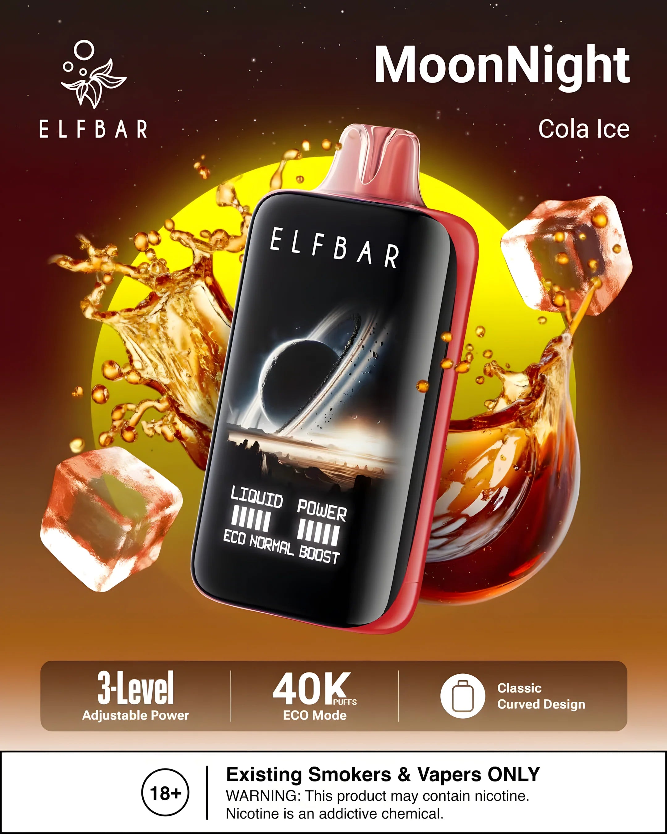 ELF BAR MOON NIGHT 40000 Cola Ice 5% – termékkép