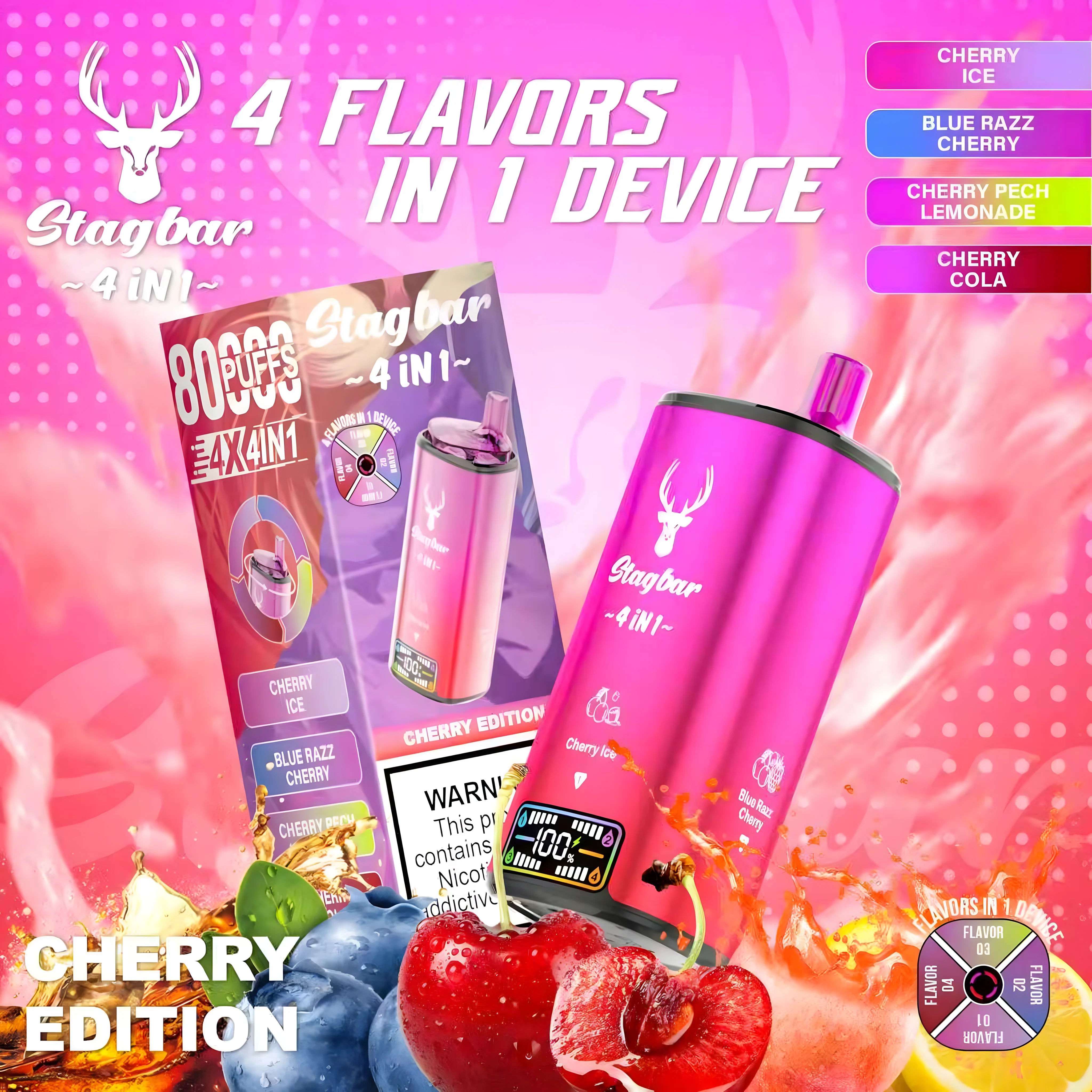 STAGBAR 4in1 Cherry Edition 5% Nicotine
