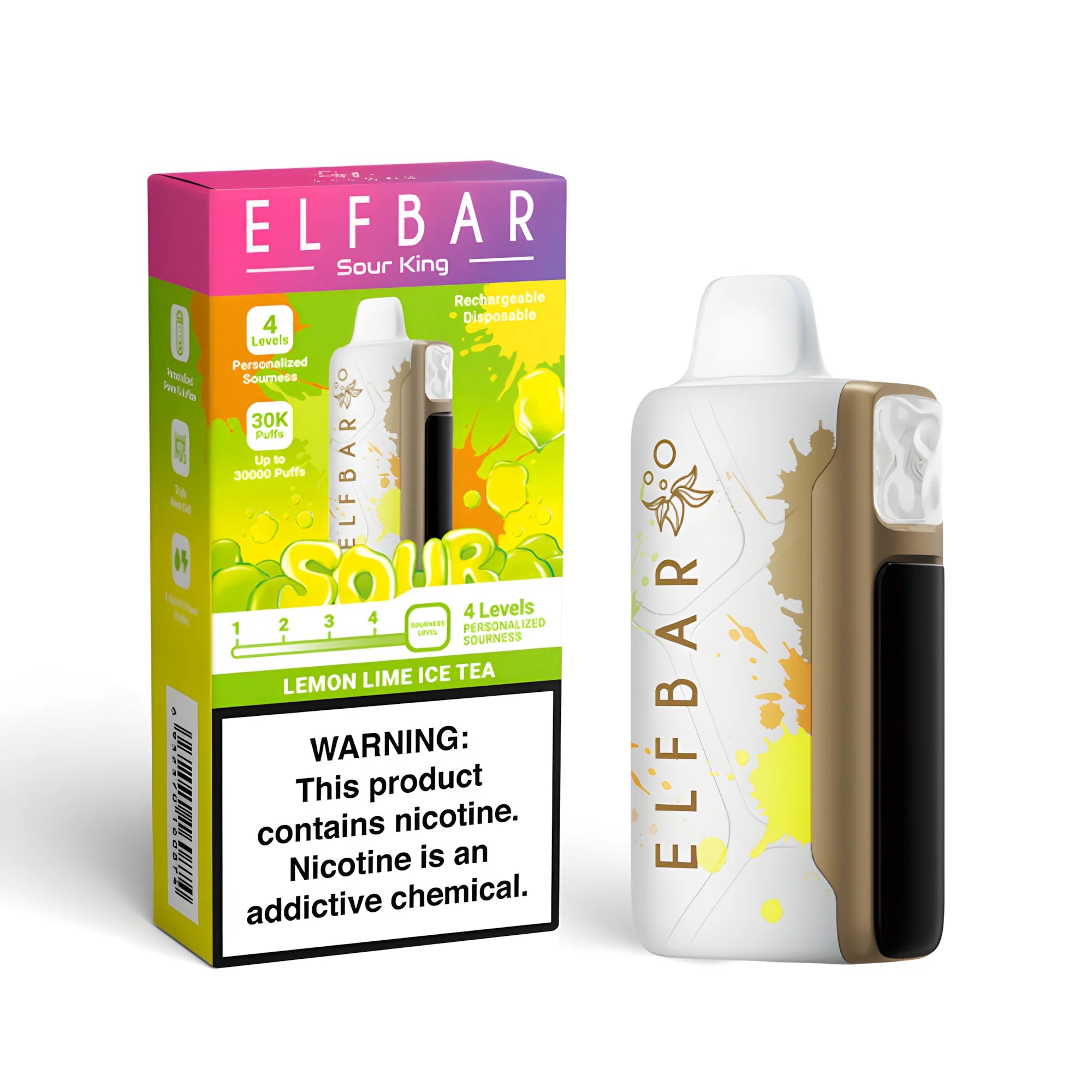 ELF BAR Sour King 40000 Lemon Lime Ice Tea 5% – termékkép
