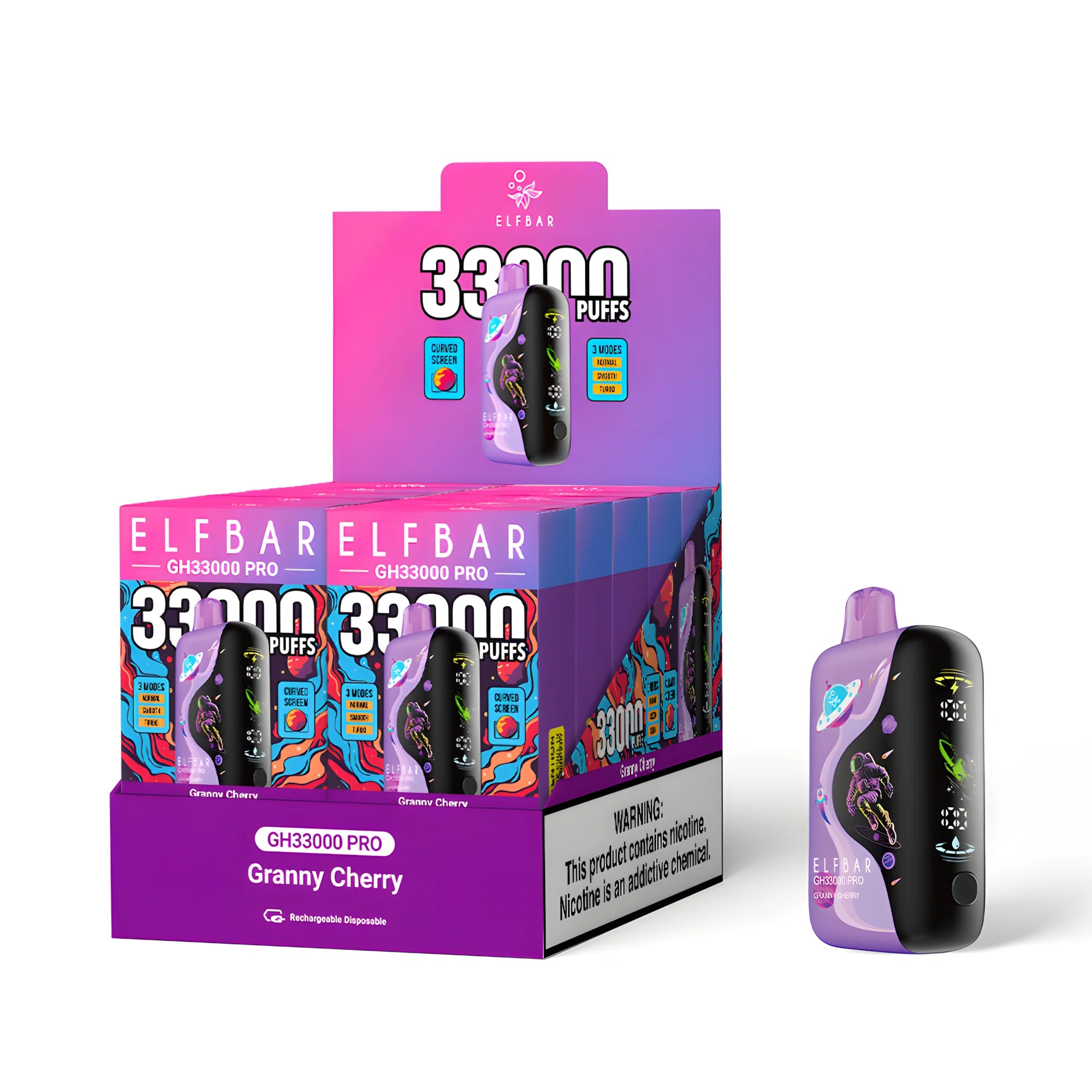 ELF BAR GH33000 PRO Granny Cherry 5% – külső doboz