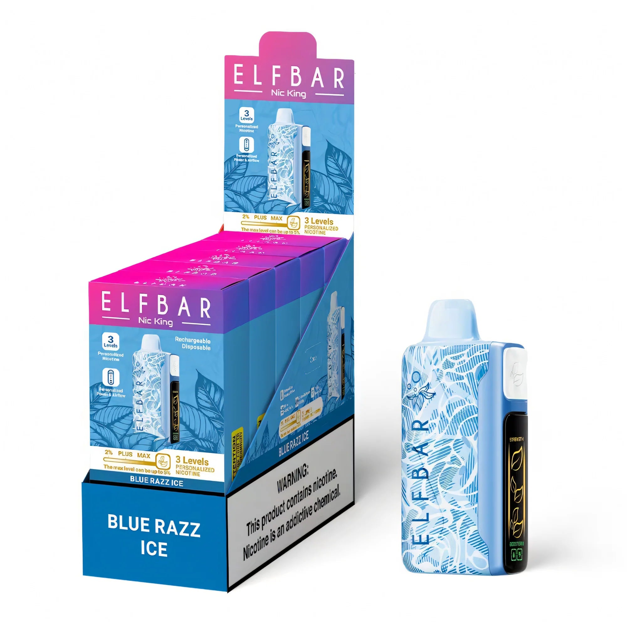 ELF BAR Nicotine King 40000 Blue Razz Ice – termékkép