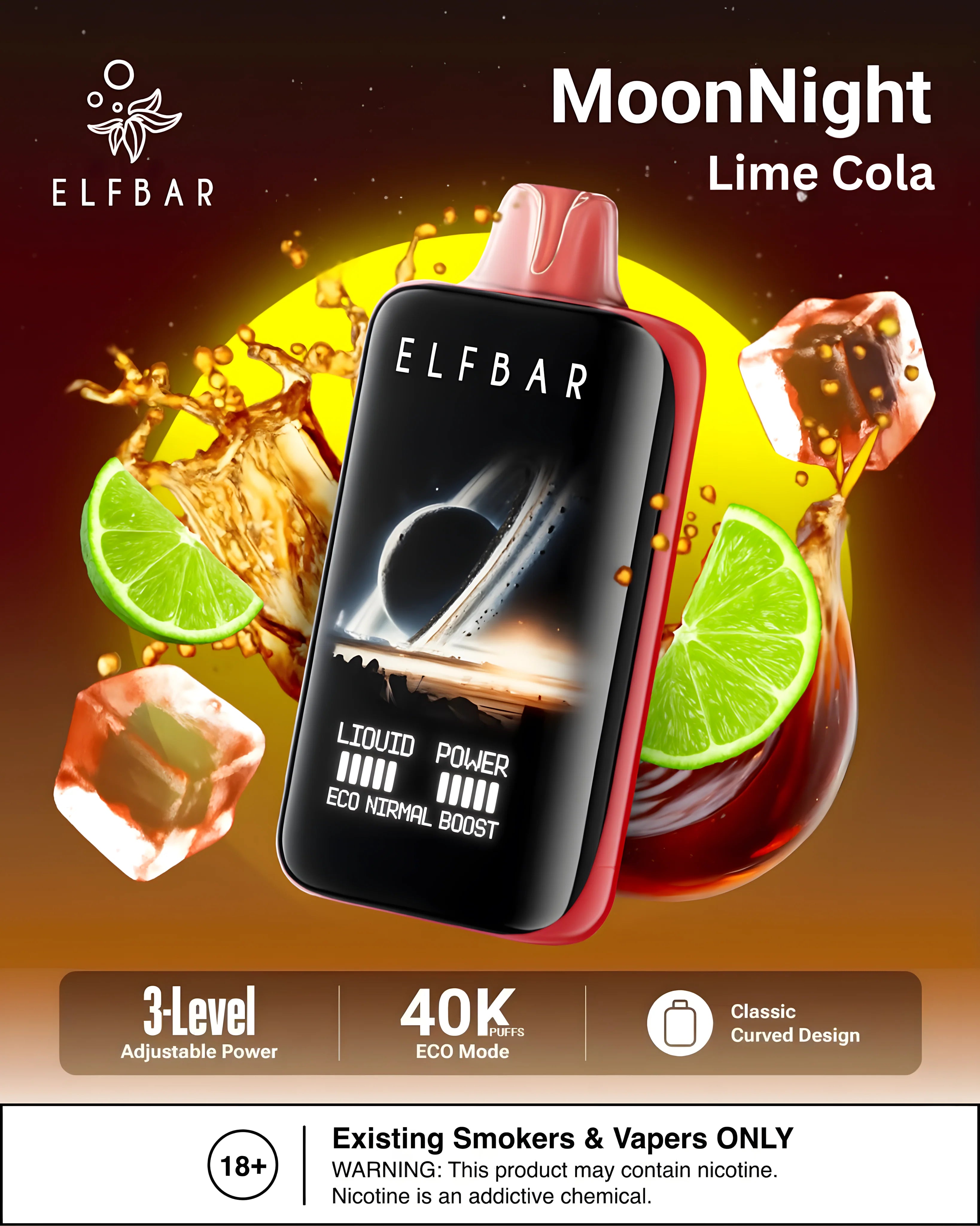 ELF BAR MOON NIGHT 40000 Lime Cola 5% – termékkép