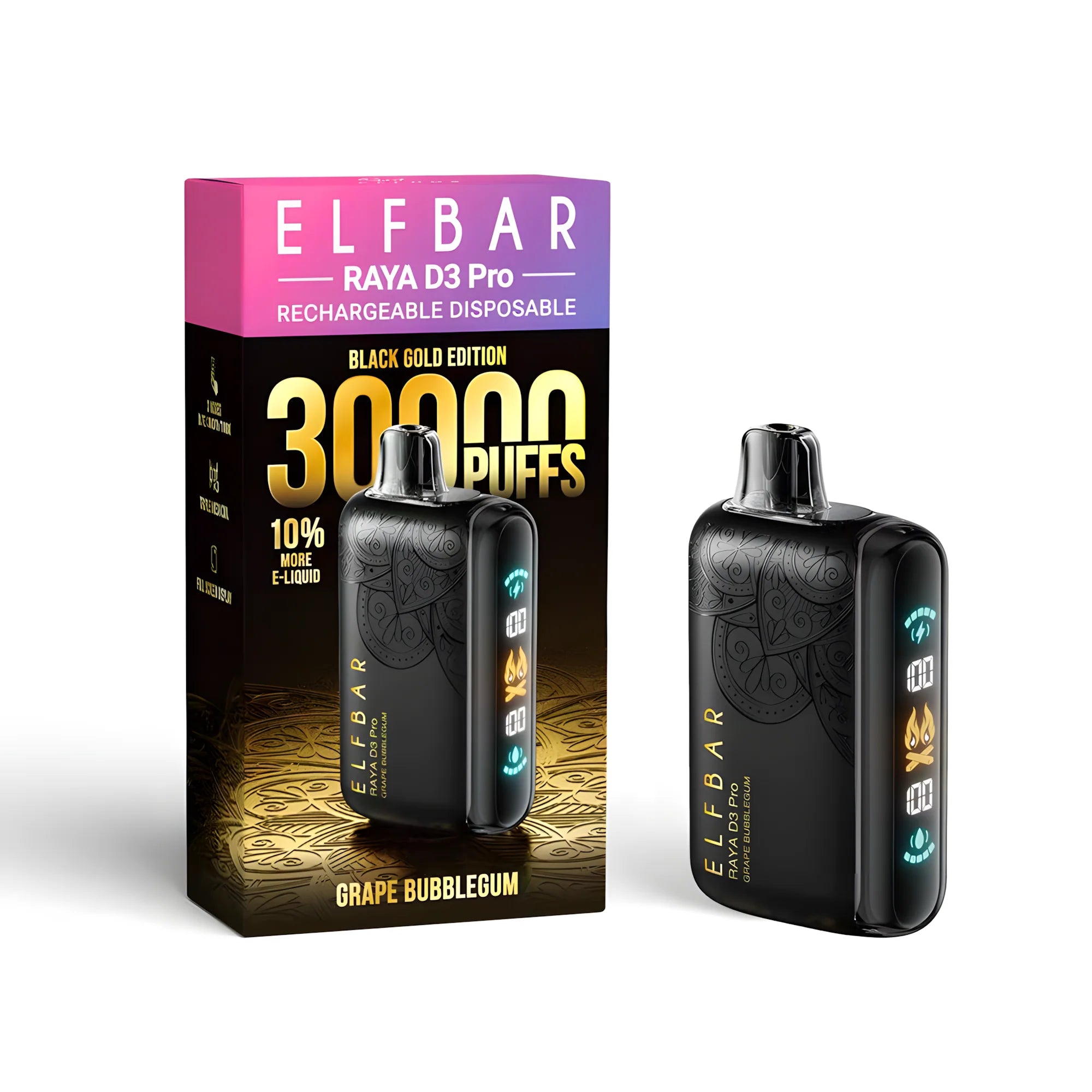 ELF BAR RAYA D3 PRO 30000 Grape Bubblegum 5% – termékkép